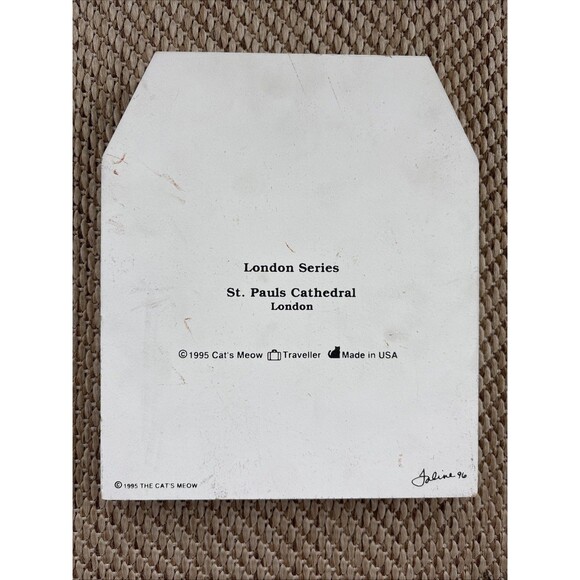 1996 Cat’s Meow London Series St. Paul’s Cathedral Retired Faline - Picture 2 of 4